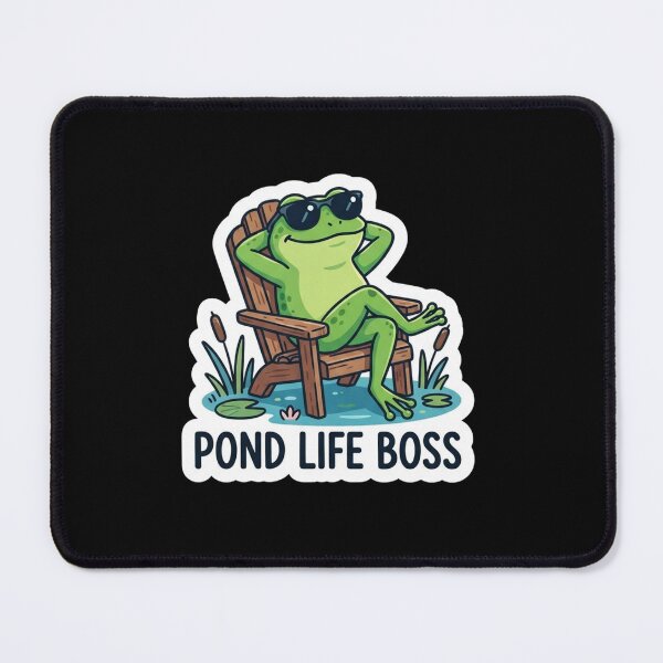 Item preview, Cool Frog Relaxing in Pond Chair designed and sold by Owcomm.
