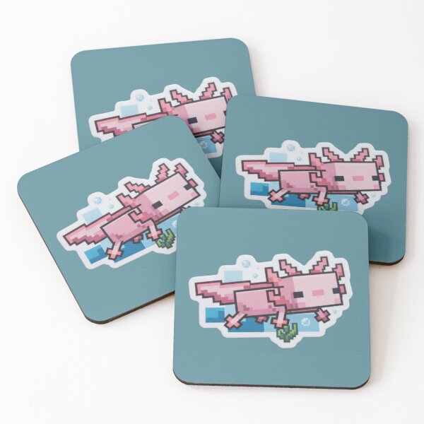 Item preview, Axolotl Pixel Art Pink Gamer Style designed and sold by Purpleclomb.