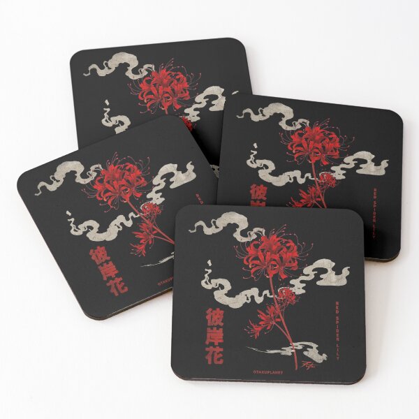 Item preview, red spider lily in tokyo harajuku vaporwave aesthetic designed and sold by Otakuniverse.