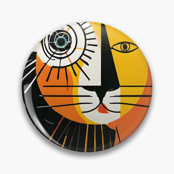 Item preview, Cosmic Lion of Power Abstract Zodiac Leo Horoscope Art with Geometric Energy and Celestial Colors designed and sold by OlfactoART Studio.