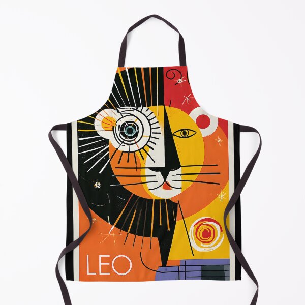 Item preview, Cosmic Lion of Power Abstract Zodiac Leo Horoscope Art with Geometric Energy and Celestial Colors designed and sold by OlfactoART Studio.