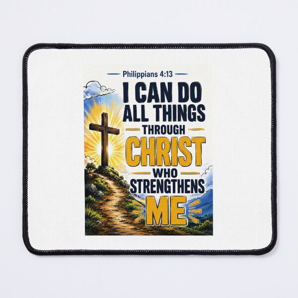 Item preview, Philippians 4:13 Christian Bible Verse – I Can Do All Things Through Christ Inspirational Faith Design designed and sold by Fabrifrank.