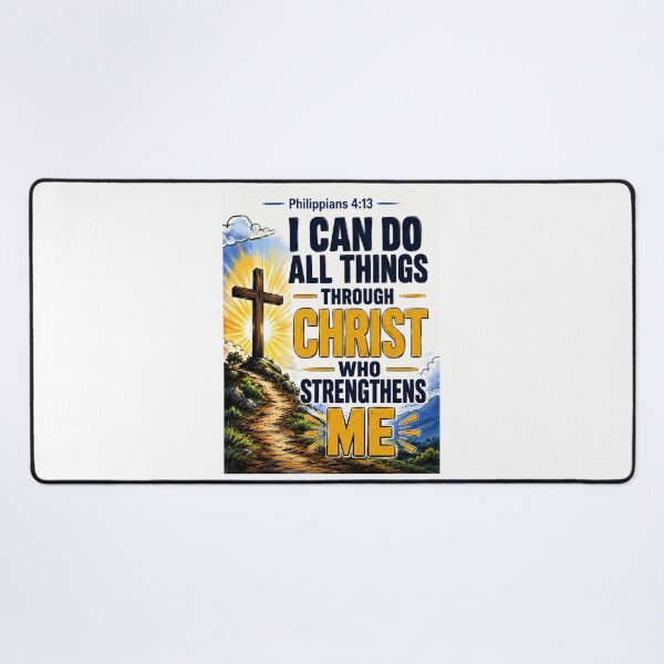 Item preview, Philippians 4:13 Christian Bible Verse – I Can Do All Things Through Christ Inspirational Faith Design designed and sold by Fabrifrank.