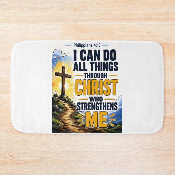 Item preview, Philippians 4:13 Christian Bible Verse – I Can Do All Things Through Christ Inspirational Faith Design designed and sold by Fabrifrank.