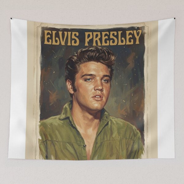 Item preview, Elvis Presley 1956 - Vintage Portrait Art Poster designed and sold by ElvisVintagePosters.