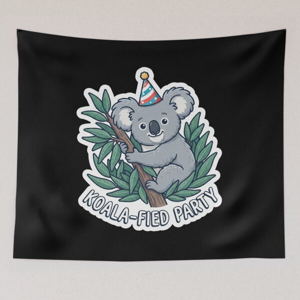 Item preview, Cute Koala Wearing A Party Hat designed and sold by Owcomm.