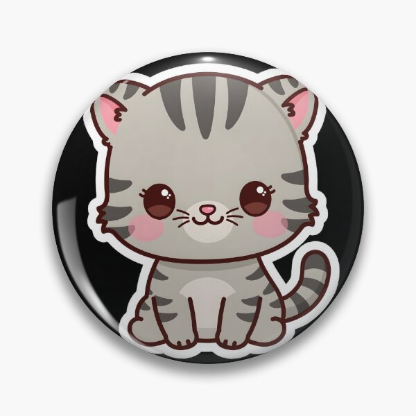 Item preview, cute gray cat designed and sold by MMateka.