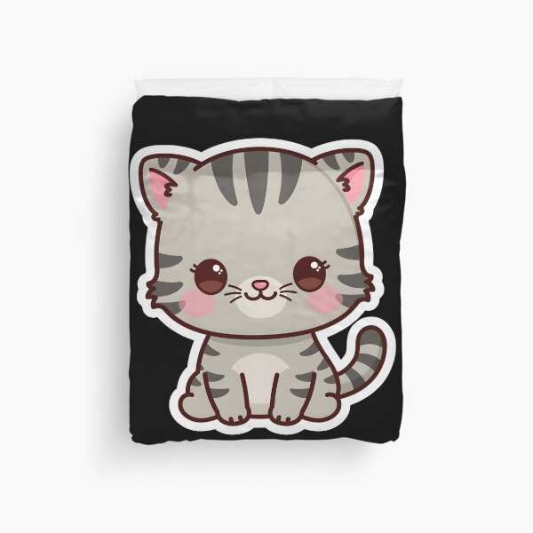 Item preview, cute gray cat designed and sold by MMateka.