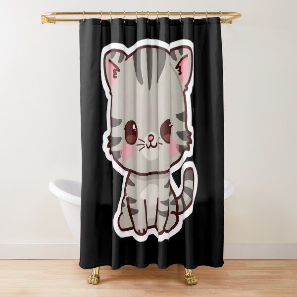 Item preview, cute gray cat designed and sold by MMateka.