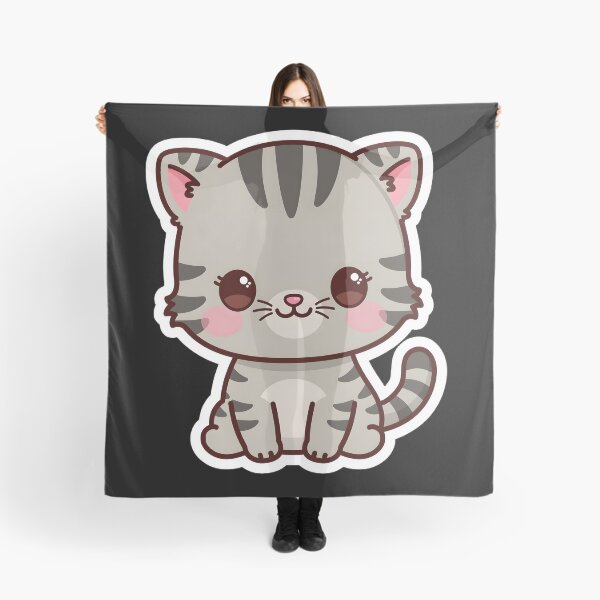 Item preview, cute gray cat designed and sold by MMateka.