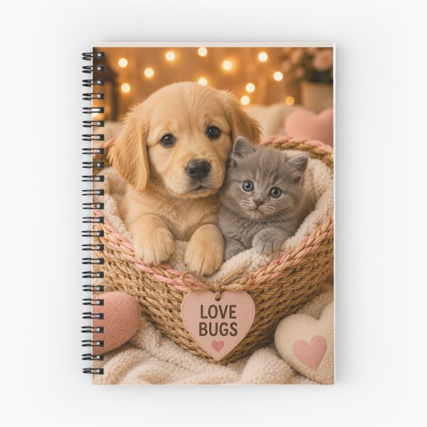 Item preview, Love Bugs Puppy and Kitten Portrait designed and sold by BagFactoryUK.