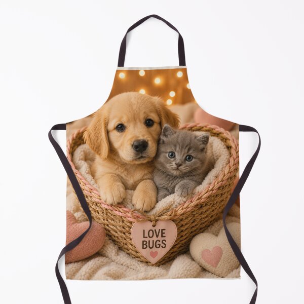 Item preview, Love Bugs Puppy and Kitten Portrait designed and sold by BagFactoryUK.