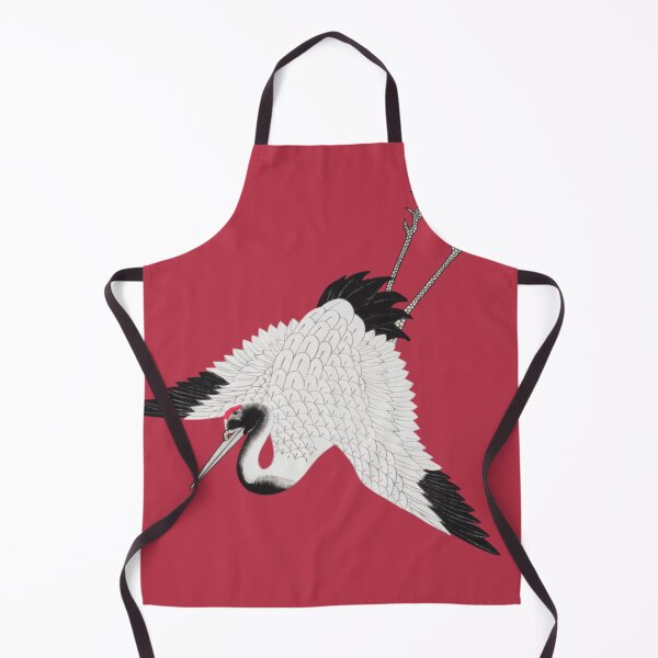 Item preview, Japanese Animal Art - Crane - Modern Ukiyo-e - Japandi, Crimson Red designed and sold by Black Swallow.