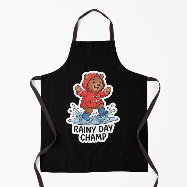 Item preview, Happy Bear in Raincoat Puddle Jumping designed and sold by Owcomm.