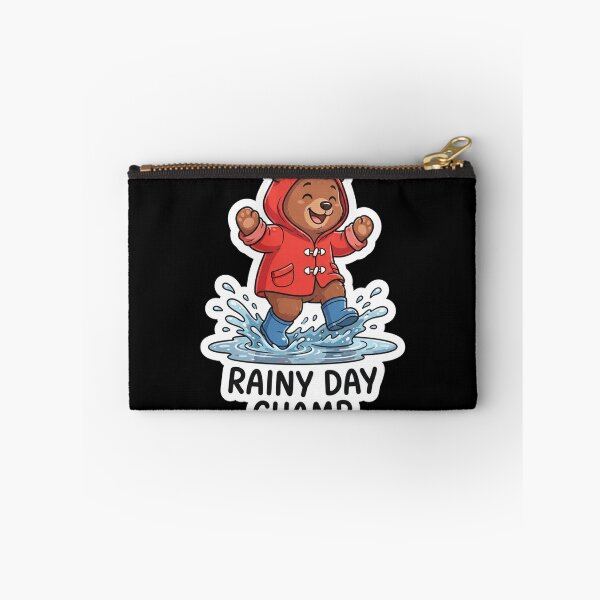 Item preview, Happy Bear in Raincoat Puddle Jumping designed and sold by Owcomm.
