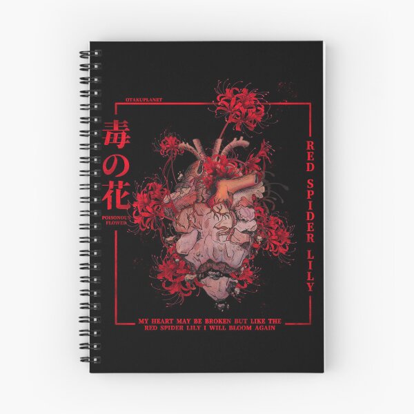 Item preview, Red spider lily in Vaporwave anime Heart aesthetic designed and sold by Otakuniverse.