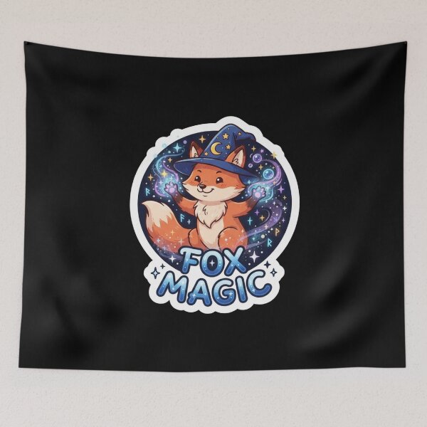 Item preview, Cute Wizard Fox Casting Magic Spells designed and sold by Owcomm.