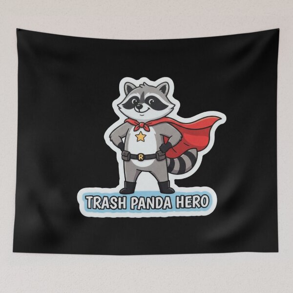 Item preview, Cute Superhero Raccoon Trash Panda Hero designed and sold by Owcomm.