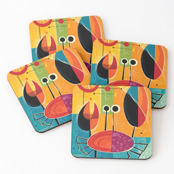 Item preview, Cancer Tides of Intuition Abstract Zodiac Crab Art with Bold Geometric Contrast and Celestial Energy designed and sold by OlfactoART Studio.