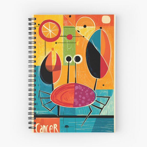 Item preview, Cancer Tides of Intuition Abstract Zodiac Crab Art with Bold Geometric Contrast and Celestial Energy designed and sold by OlfactoART Studio.