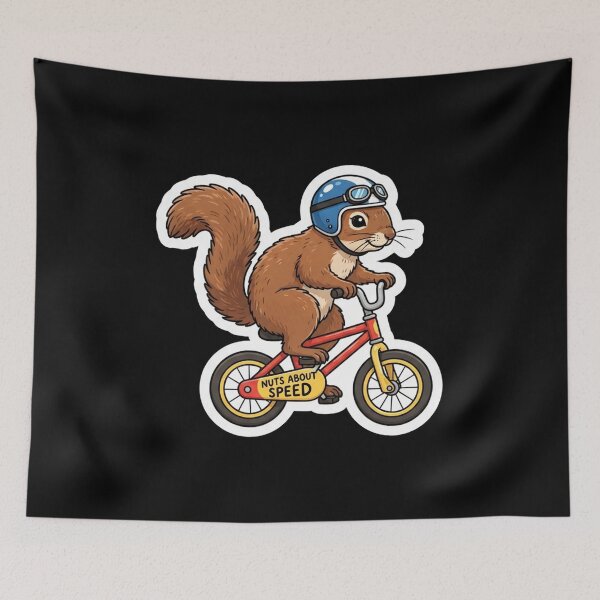 Item preview, Cute Squirrel Riding A Small Bicycle designed and sold by Owcomm.
