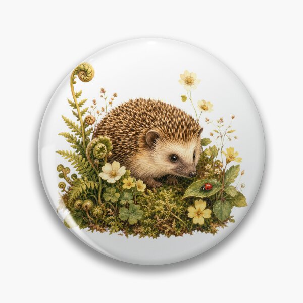 Item preview, Little Hedgehog and Ladybird designed and sold by Whimsy Paw Studio | Cute Animal Art.