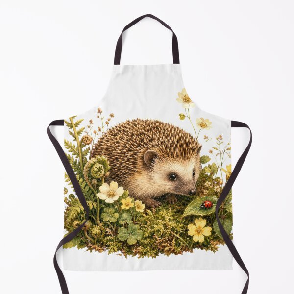 Item preview, Little Hedgehog and Ladybird designed and sold by Freshloop Studio | Whimsical Vintage Art.
