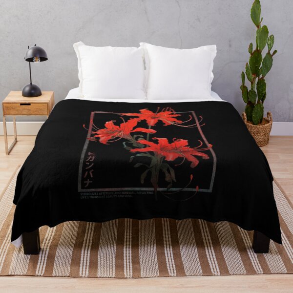 Item preview, Red spider lily in tokyo harajuku vaporwave aesthetic style designed and sold by Otakuniverse.