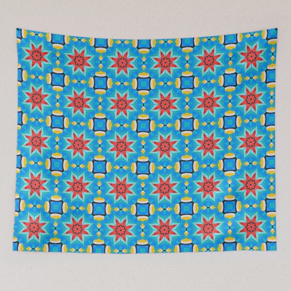 Item preview, Colorful Abstract Geometric Floral Mandala Pattern designed and sold by SweetLilith.