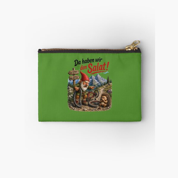 Item preview, Da Haben Wir Den Salat! – Funny German Gnome Bicycle Mishap designed and sold by Alpine-Ink.