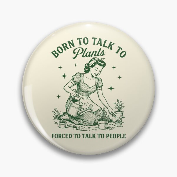 Item preview, Gardening Lady Born To Talk To Plants Retro Gardener  designed and sold by Y-Vibes.
