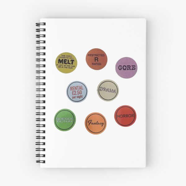 Item preview, vhs movie rental genre stickers designed and sold by scoobsmcdoobs.