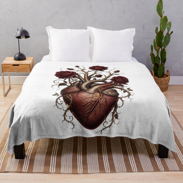 Item preview, Anatomical Heart With Roses - Vintage Floral Anatomy Art - Medical Student Gift Gothic Valentine designed and sold by BMAMED2001.