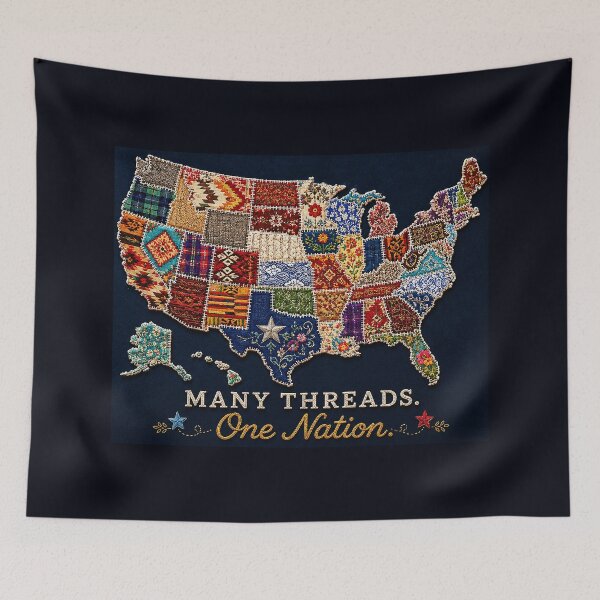 Item preview, ✂️ STITCHED TOGETHER COLLECTION ✂️- ❤️ - Many Threads One Nation v1 designed and sold by WheelieGdArt.
