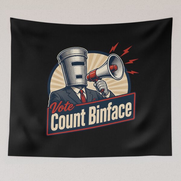 Item preview, Vote Count Binface Retro Election Campaign Humor designed and sold by Marblaes00.