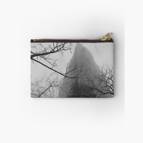 Item preview, Low Angle Moody Medieval Stone Tower in Fog designed and sold by EllenNortt.