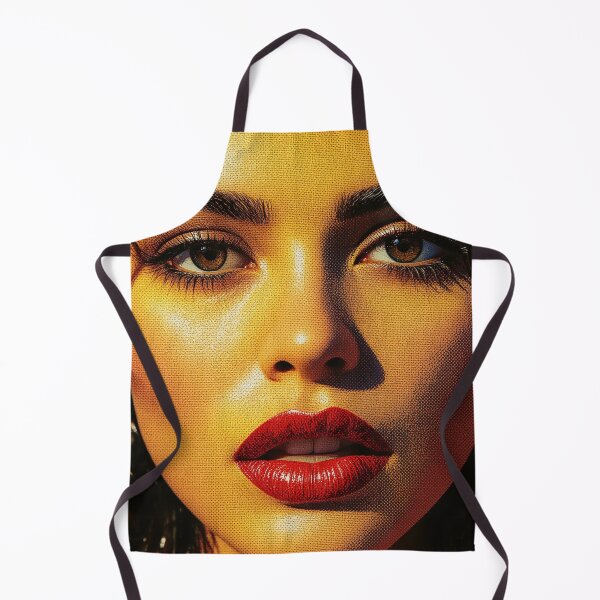 Item preview, Bold Pop Art Woman - Retro Yellow Face Red Lips - Fashion Poster 70s Pop Aesthetic designed and sold by BMAMED2001.