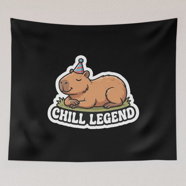 Item preview, Cute Capybara Party Animal Chill Legend designed and sold by Owcomm.