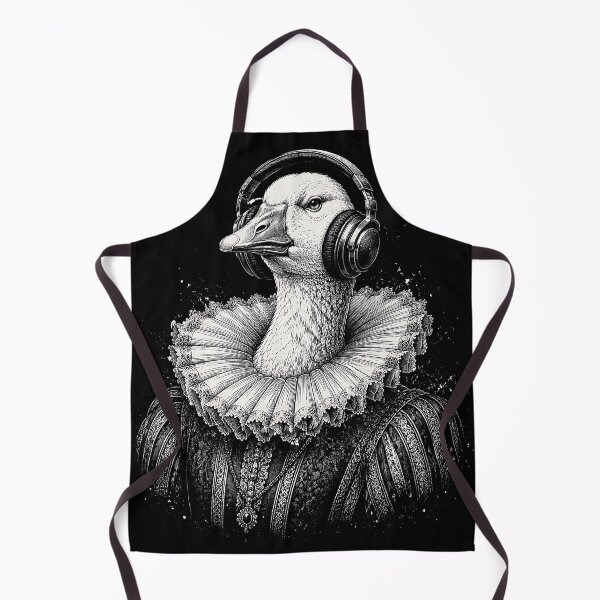 Item preview, Funny Renaissance Duck Wearing Headphones designed and sold by JasKei-Designs.