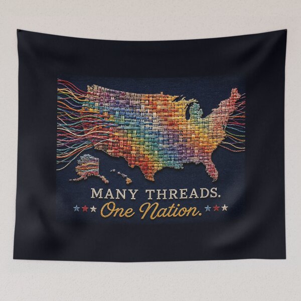 Item preview, ✂️ STITCHED TOGETHER COLLECTION ✂️- ❤️ - Many Threads One Nation v2 designed and sold by WheelieGdArt.