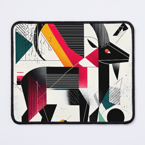Item preview, Capricorn Geometric Ascent Abstract Zodiac Goat Art with Vibrant Cosmic Patterns designed and sold by OlfactoART Studio.