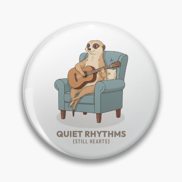 Item preview, Meerkat Playing Guitar Acoustic Vintage Aesthetic designed and sold by Cozy Vintage Animal.