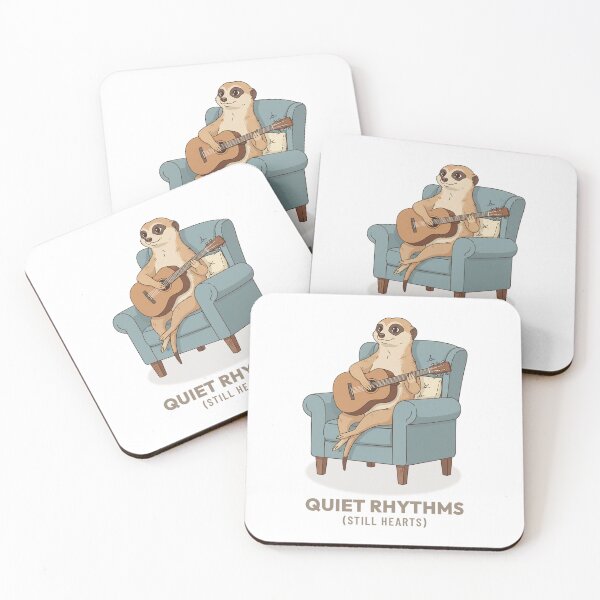 Item preview, Meerkat Playing Guitar Acoustic Vintage Aesthetic designed and sold by COZY VINTAGE animal.