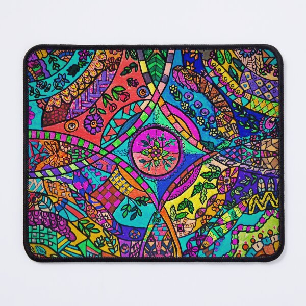 Item preview, Bloomverse - Psychedelic Stained Glass Mandala designed and sold by Selena.m.studio.
