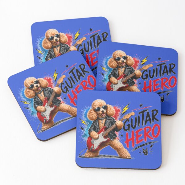 Item preview, Guitar Hero, Poodle Dog Playing on Electric Guitar designed and sold by Evelashop.