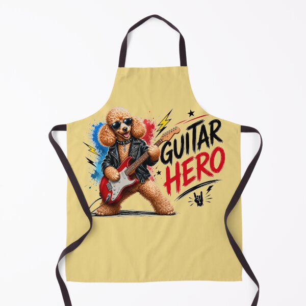 Item preview, Guitar Hero, Poodle Dog Playing on Electric Guitar designed and sold by Evelashop.