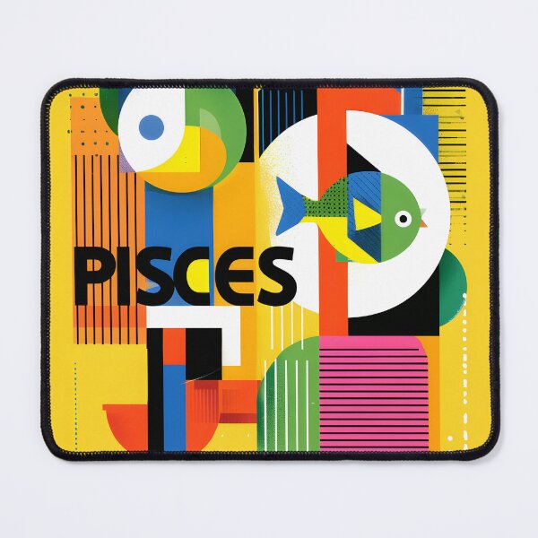 Item preview, Pisces Between Dreams and Tides Abstract Zodiac Art with Geometric Flow and Vibrant Celestial Motion designed and sold by OlfactoART Studio.