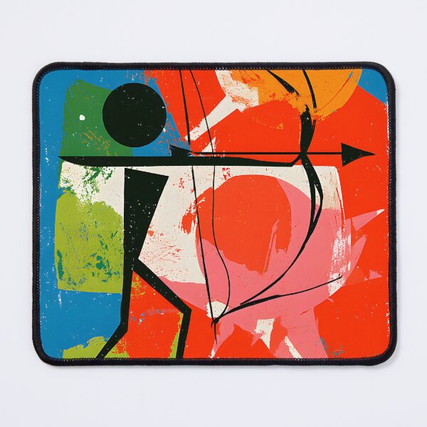 Item preview, Sagittarius Path of the Archer Abstract Zodiac Art with Bold Geometric Motion and Cosmic Adventure designed and sold by OlfactoART Studio.