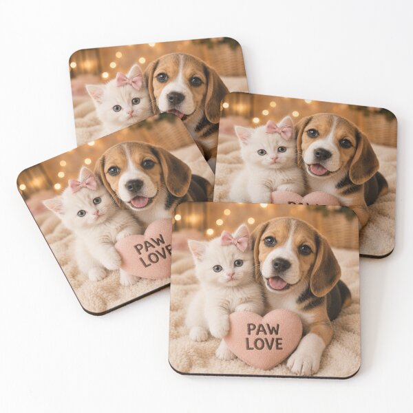 Item preview, Paw Love Puppy and Kitten Portrait designed and sold by BagFactoryUK.