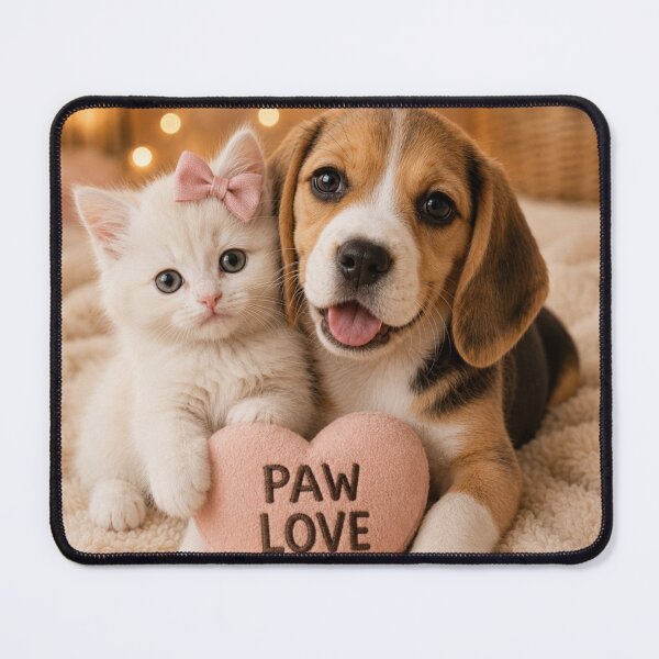 Item preview, Paw Love Puppy and Kitten Portrait designed and sold by BagFactoryUK.